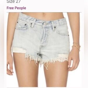 Free People We The Free Daisy Chain Cutout Shorts Size 26